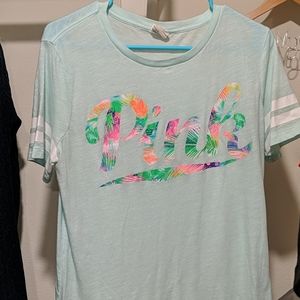 VS Pink Scoop neck tee